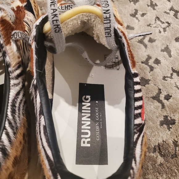 Golden Goose Running Sole Sneakers in Animal-print Pony Skin - Picture 8 of 10